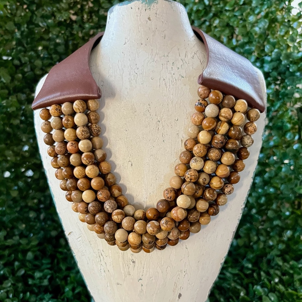 Elegant Natural Jasper Necklace